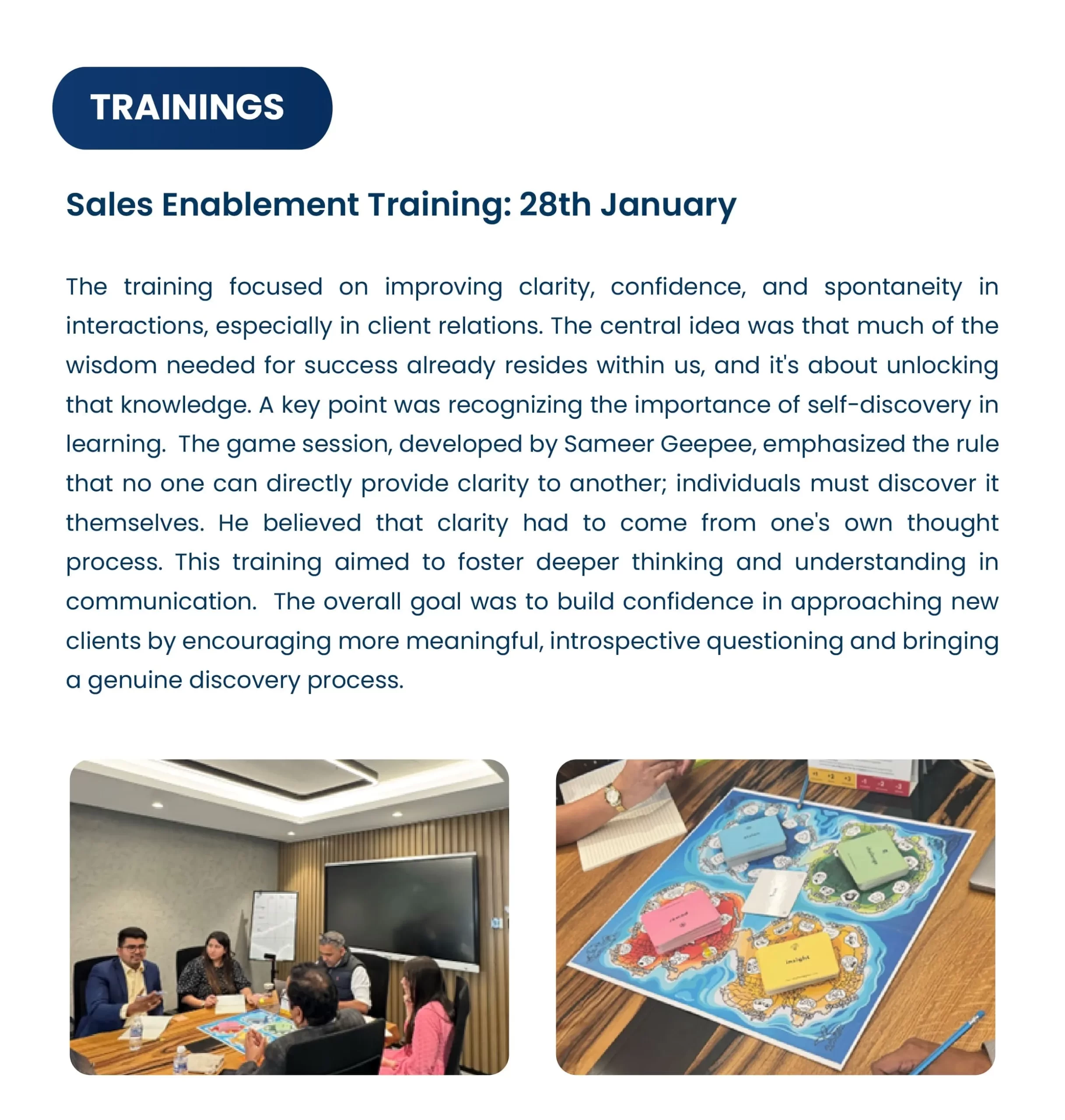 Sales Enablement Training